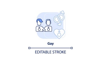Gay Light Blue Concept Icon
