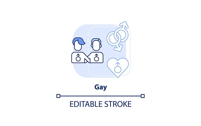 Gay Light Blue Concept Icon Icon Set