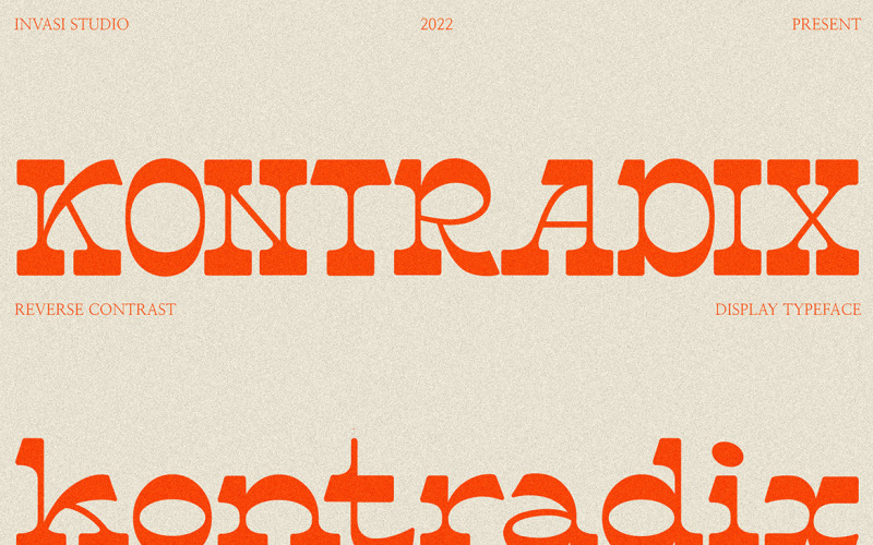 Kontradix - Reverse Contrast Font