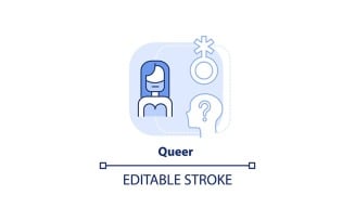 Queer Light Blue Concept Icon