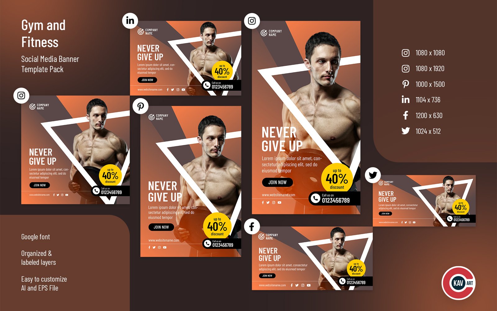 Template #255714 Fitness Media Webdesign Template - Logo template Preview