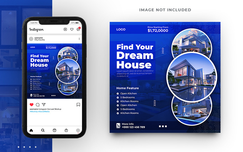 House Sale Real Estate Social Media Post Banner Template Design