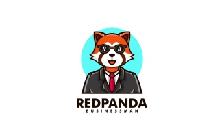 Red Panda Simple Mascot Logo Style