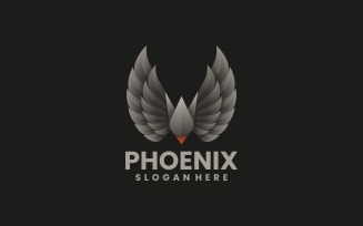 Vector Illustration Logo Phoenix Gradient Style