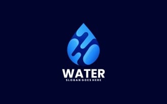 Water Gradient Color Logo Template