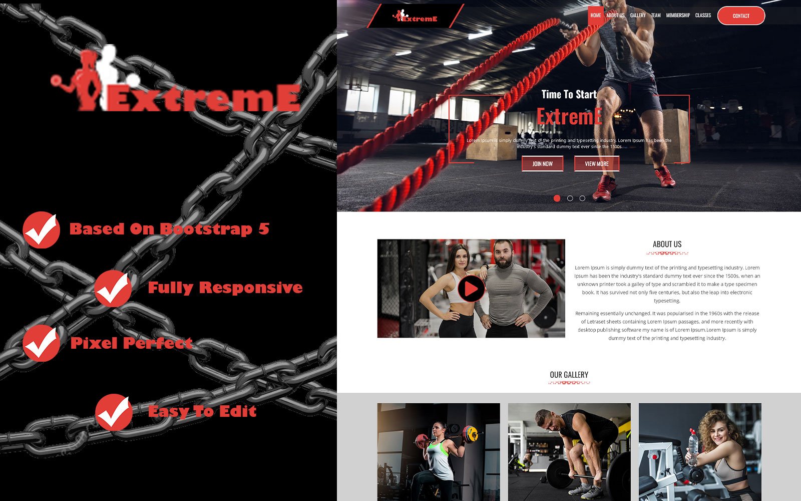 Kit Graphique #255811 Bodybuilding Bootstrap Divers Modles Web - Logo template Preview