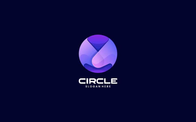Circle Color Gradient Logo Style Logo Template