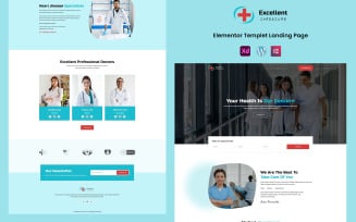 Excellent Care & Cure - Health and Fitness Services Elementor Template