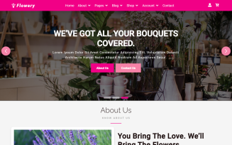 Flowery - Flower Store React Website Template