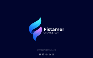 Letter F Color Gradient Logo