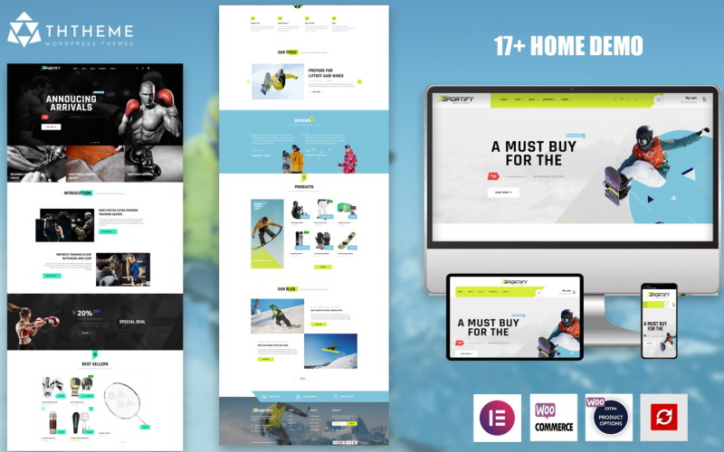 Sportify – Elementor Sports & Gym WordPress theme WordPress Theme