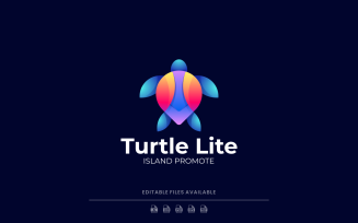 Turtle Gradient Colorful Logo Design