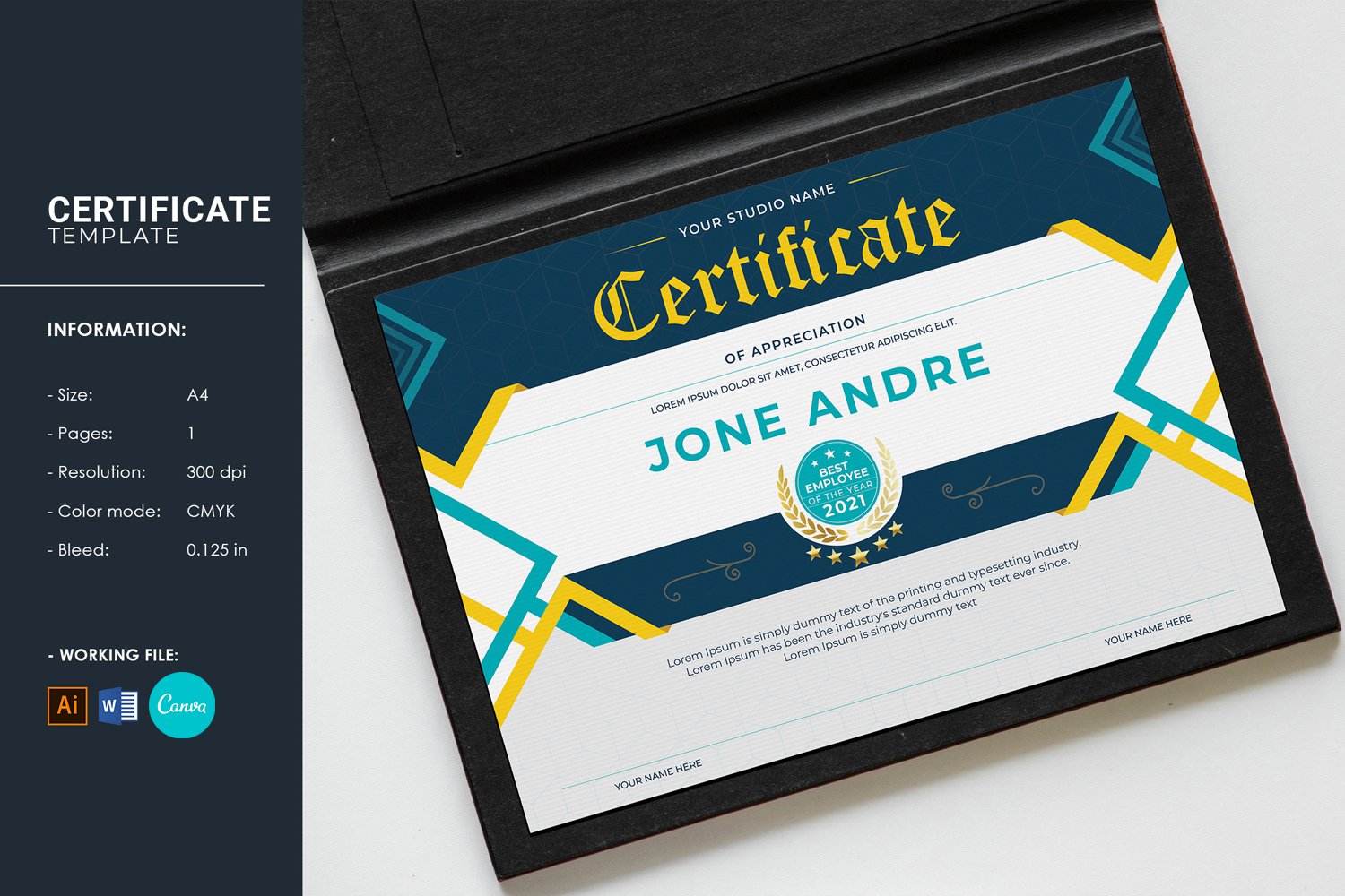 Template #255937 Certificate Appreciation Webdesign Template - Logo template Preview
