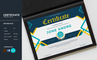 A4 Appreciation Certificate Template. Canva , Word and Photoshop Template