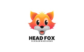 Head Fox Color Gradient Logo