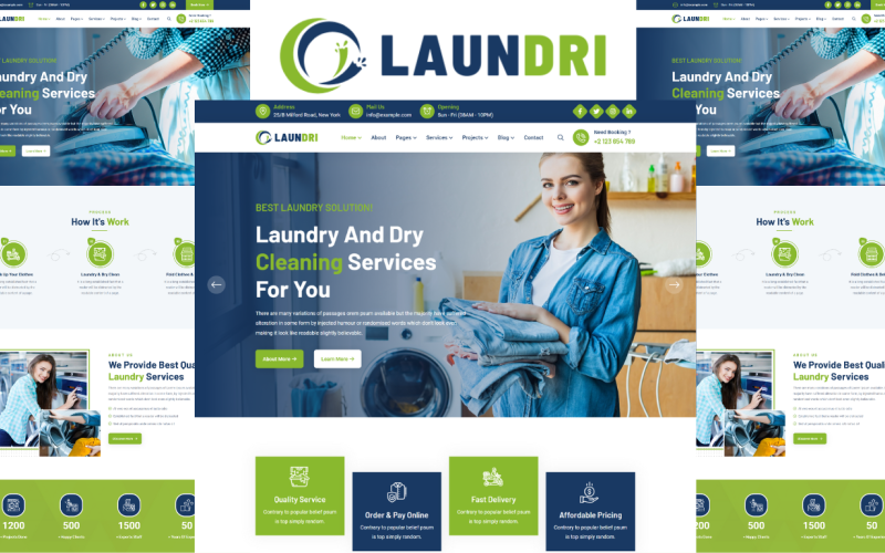 Laundri - Laundry And Dry Cleaning Services HTML5 Template Website Template