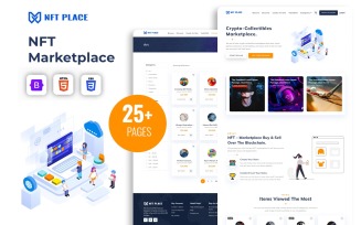 NFT Place - Marketplace For Selling Digital Items HTML5 Website Template