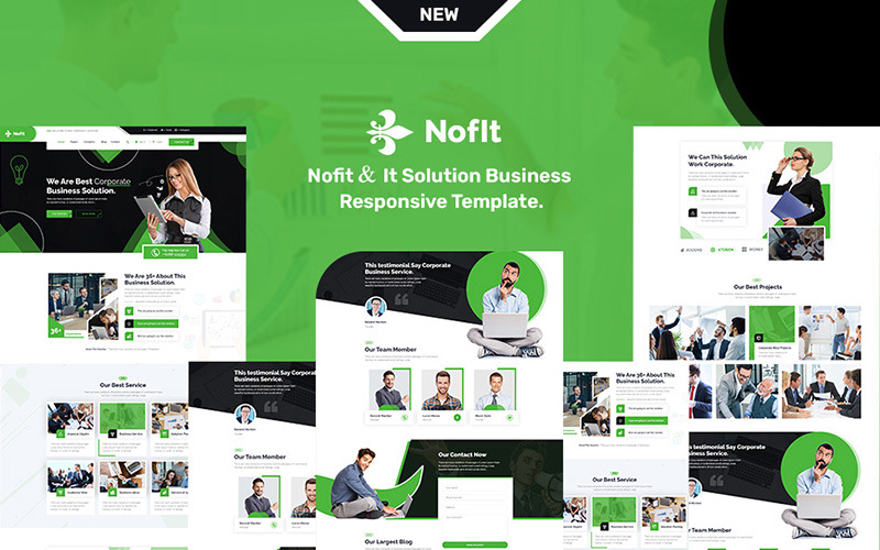 Nofit & Corporate Business Responsive Template Website Template