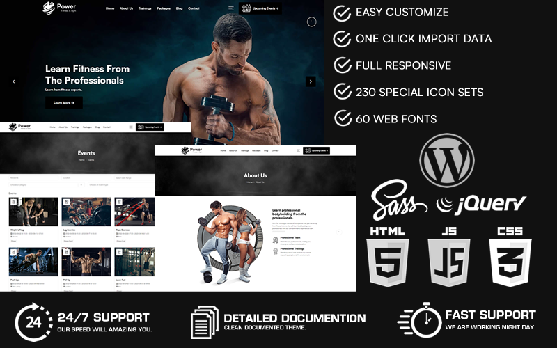 Power - Fitness & Gym WordPress Theme