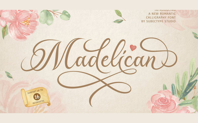 Madelican Calligraphy Beautiful Font