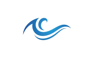 Water Wave Logo Vector Symbol V1