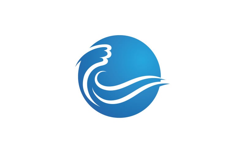 Water Wave Logo Vector Symbol V6 Logo Template