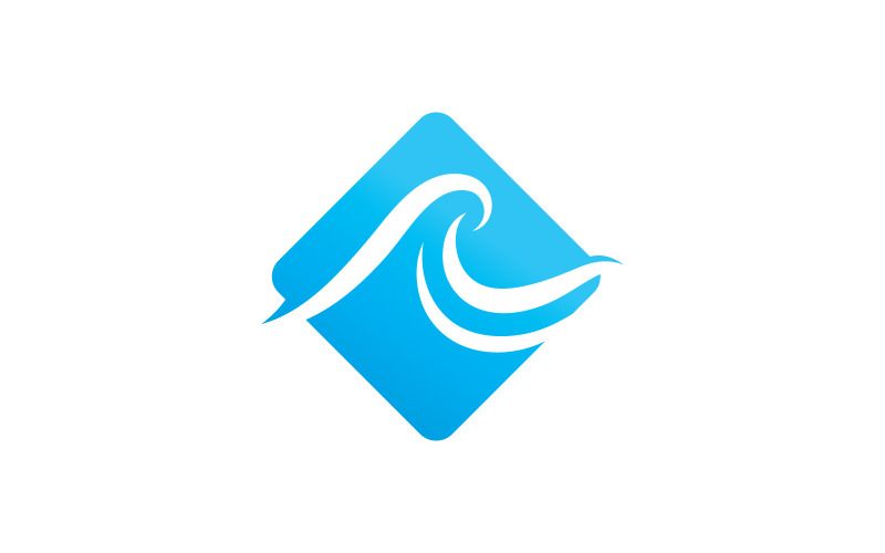 Water Wave Logo Vector Symbol V7 Logo Template
