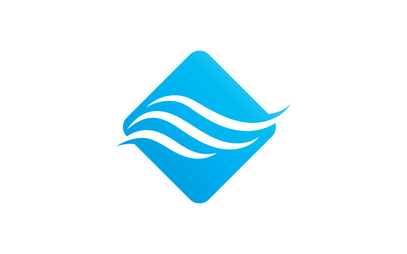 Water Wave Logo Vector Symbol V8 Logo Template