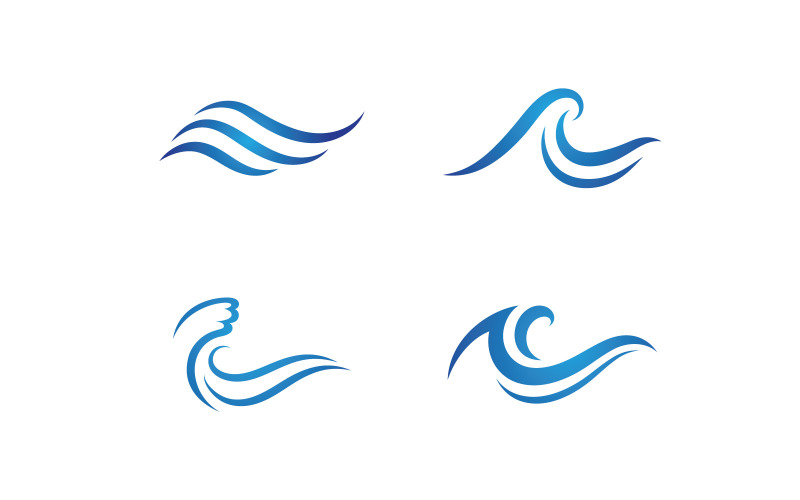 Water Wave Logo Vector Symbol V9 Logo Template