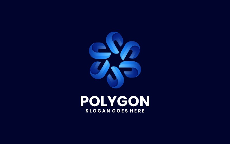 Abstract Polygon Gradient Logo Logo Template