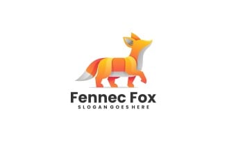 Fennec Fox Gradient Colorful Logo Style