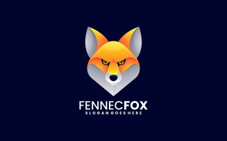 Fennec Fox Gradient Logo Design