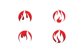 Fire Flame Vector Logo Design Template V10