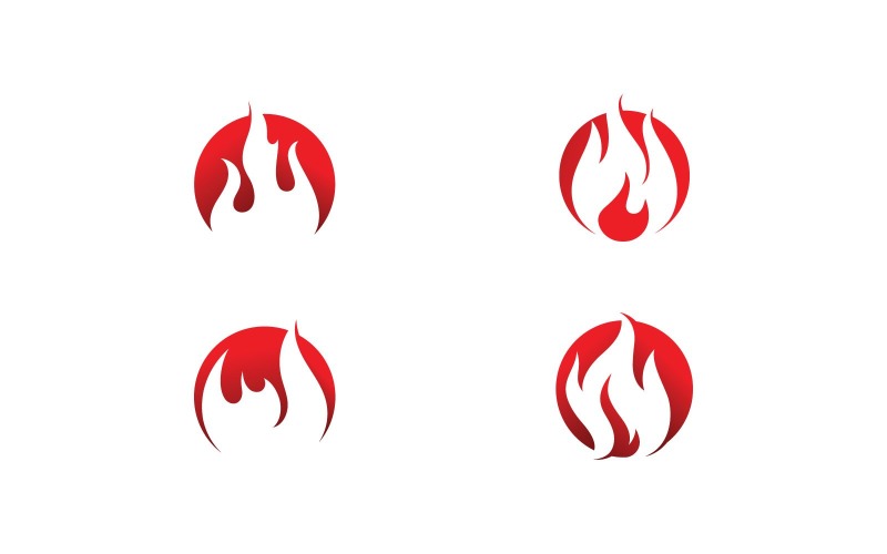 Fire Flame Vector Logo Design Template V10 Logo Template
