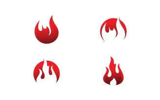 Fire Flame Vector Logo Design Template V12