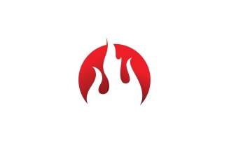 Fire Flame Vector Logo Design Template V5