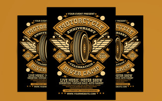 Motorcycle Club Event Flyer Template