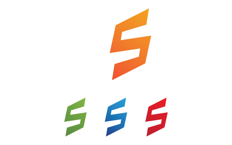 S letter Initial Logo Vector Business Vector V2 Logo Template
