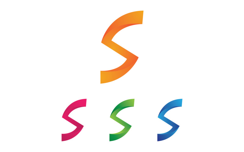 S letter Initial Logo Vector Business Vector V3 Logo Template