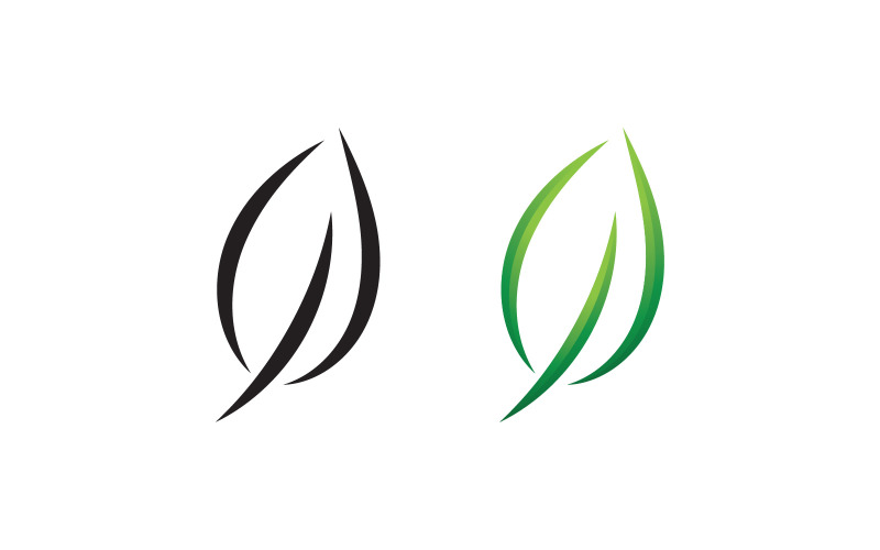 Green Leaf Nature Vector Logo Design Template V6 Logo Template