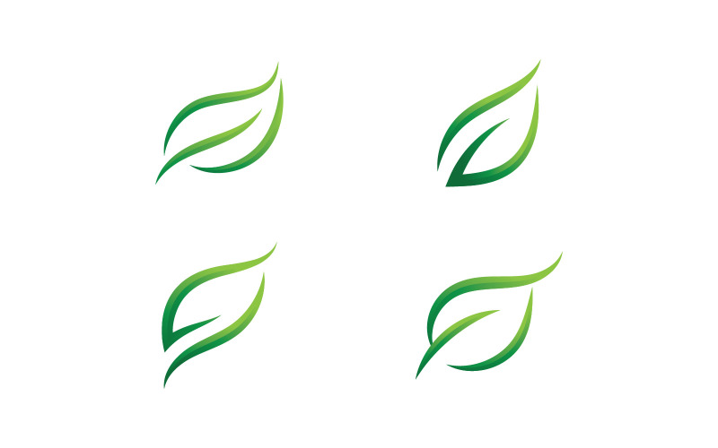 Green Leaf Nature Vector Logo Design Template V7 Logo Template