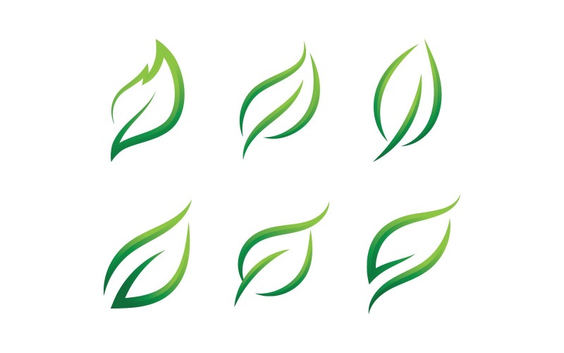 Green Leaf Nature Vector Logo Design Template V9 Logo Template