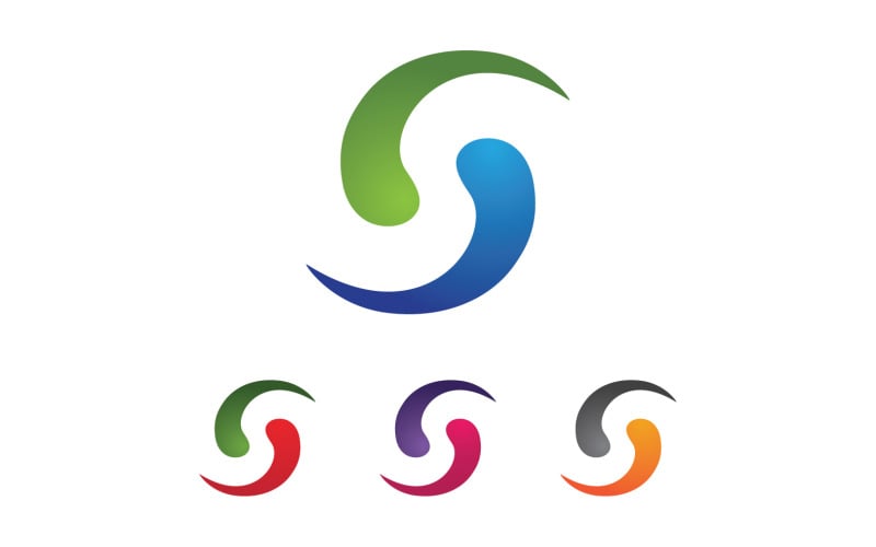 S letter Initial Logo Vector Business Vector V25 Logo Template