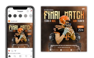 American Football Social Media Template Design