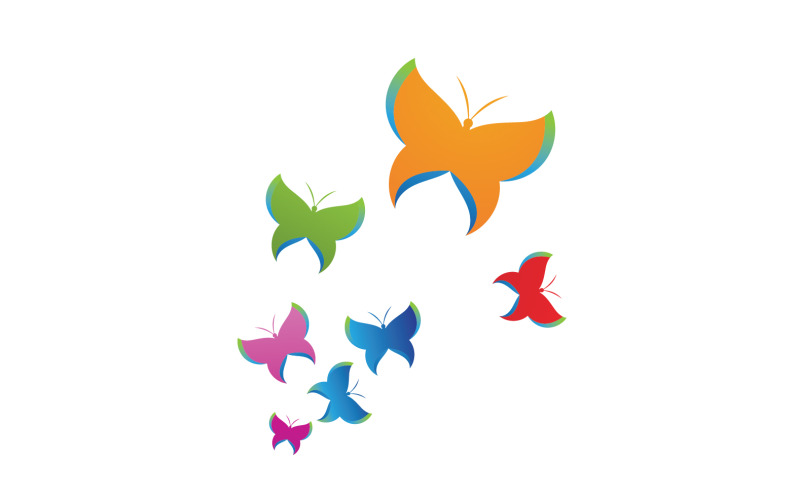 Beauty Butterfly Vector Logo Design V10 Logo Template