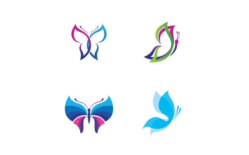 Beauty Butterfly Vector Logo Design V15 Logo Template