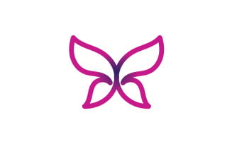 Beauty Butterfly Vector Logo Design V1