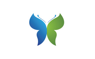 Beauty Butterfly Vector Logo Design V4