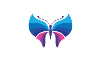 Beauty Butterfly Vector Logo Design V5