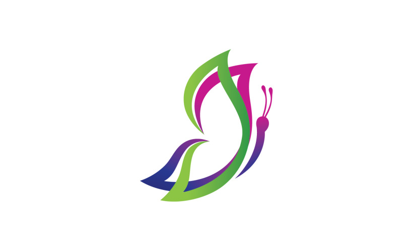 Beauty Butterfly Vector Logo Design V7 Logo Template